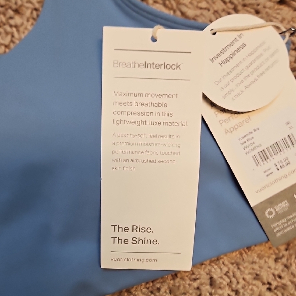 Vuori Yosemite Sports Bra - Isle Blue - Picture 5 of 10